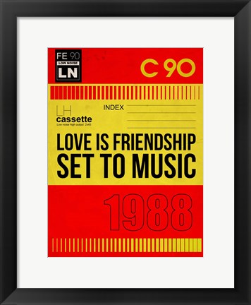 Framed Love Is Friendship Set To Music Print