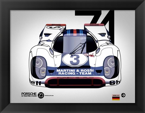 Framed 1971 Porsche 917 Print