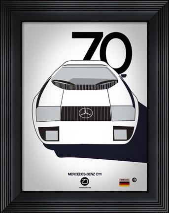 Framed 1970 Mercedes-Benz C111 Print