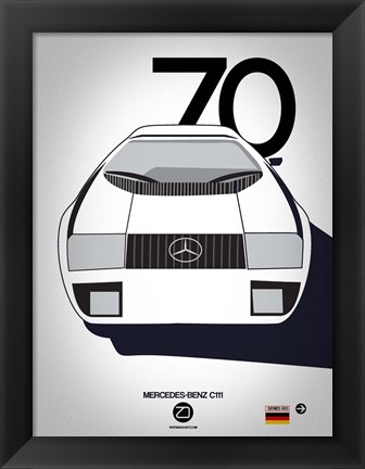 Framed 1970 Mercedes-Benz C111 Print