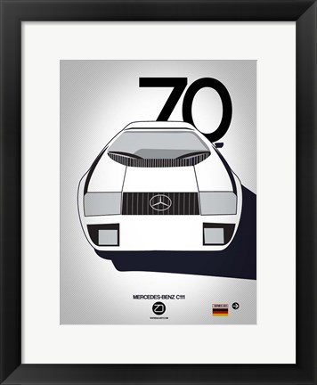 Framed 1970 Mercedes-Benz C111 Print