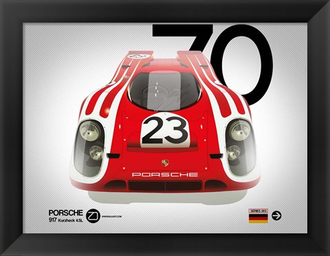 Framed 1970 Porsche 917 Kurzheck 4.5L Print