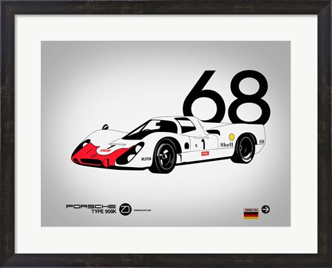 Framed 1968 Porsche 908 Print