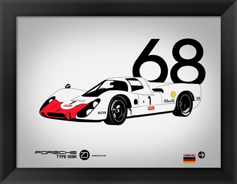 Framed 1968 Porsche 908 Print