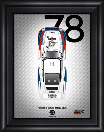 Framed 1978 Porsche 935/78 &quot;&quot;Moby Dick&quot;&quot; Print