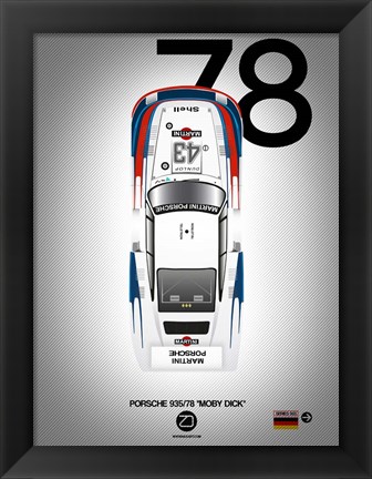 Framed 1978 Porsche 935/78 &quot;&quot;Moby Dick&quot;&quot; Print