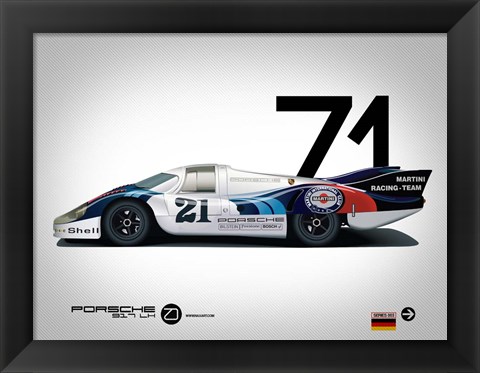Framed 1971 Porsche 917 Martini Rossi Print