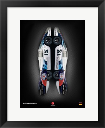 Framed 1971 Porsche 917 Martini Rossi II Print