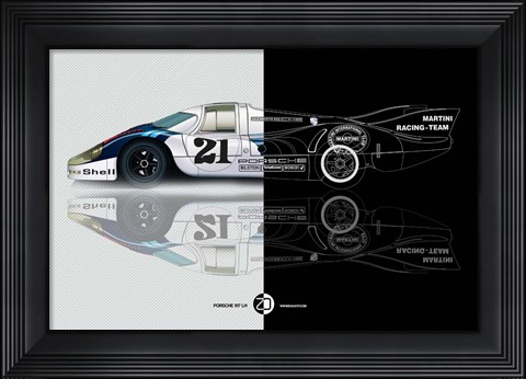 Framed 1971 Porsche 917 Martini Rossi III Print