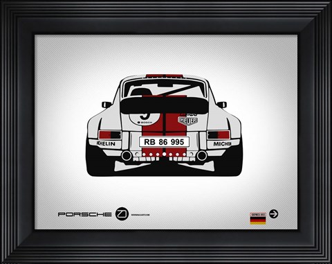 Framed Porsche 911 Rear Print
