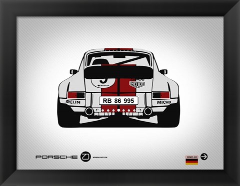 Framed Porsche 911 Rear Print