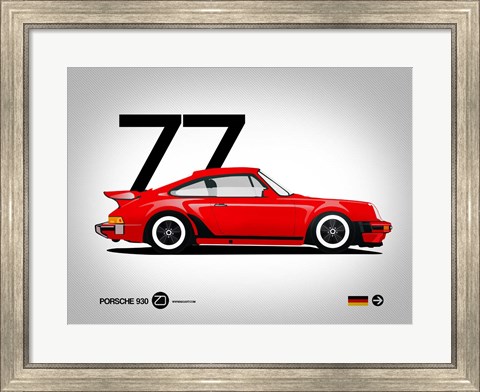Framed 1977 Porsche 930 Print