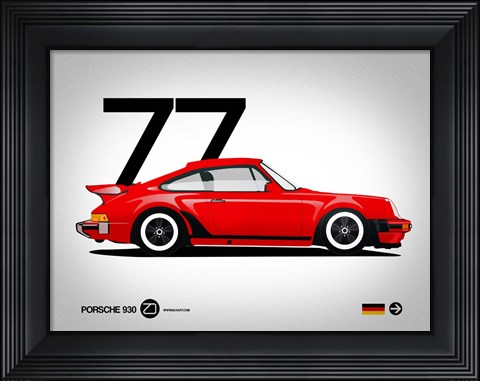 Framed 1977 Porsche 930 Print