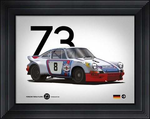 Framed 1973 Porsche Targa Florio Print
