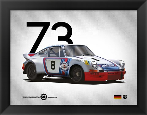 Framed 1973 Porsche Targa Florio Print