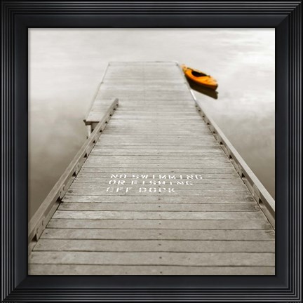 Framed No Swimming Print