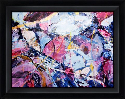 Framed Icy Winter Leaves 4 Print