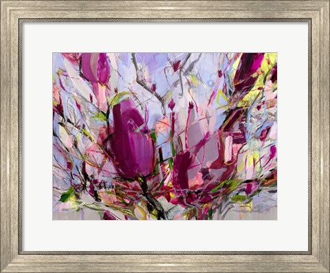 Framed Magnolia Blossoms Print