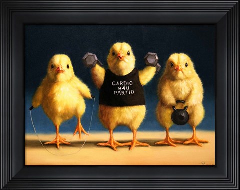 Framed Cardio Chicks Print