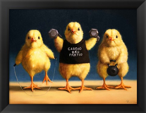 Framed Cardio Chicks Print