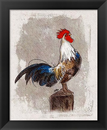 Framed Cock-a-doodle-do Print