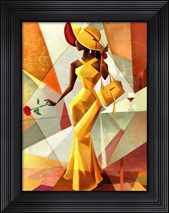Framed Night Out in Yellow Print