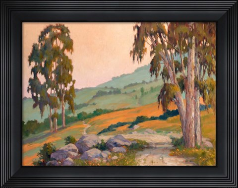 Framed Poppy Hill Path Print