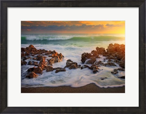 Framed Approaching Wave Print