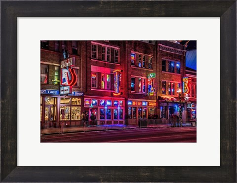 Framed Music City Lights Print