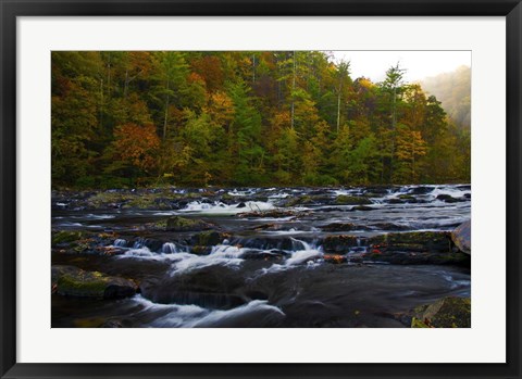 Framed Autumn on the Tellico River Print