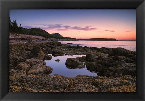 Framed Sunrise at Ocean Path Print