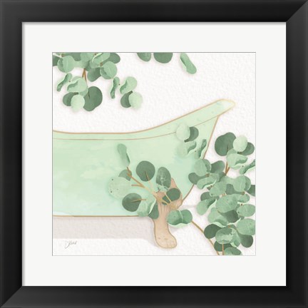 Framed Mint Bath 1 Print