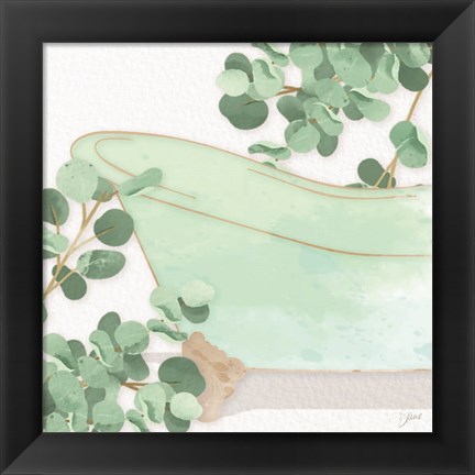 Framed Mint Bath 2 Print