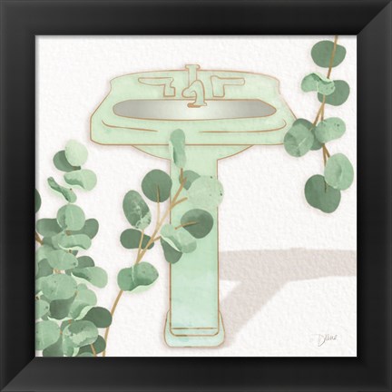 Framed Mint Sink 1 Print