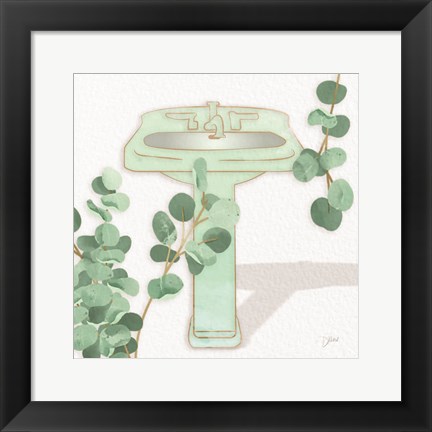 Framed Mint Sink 1 Print