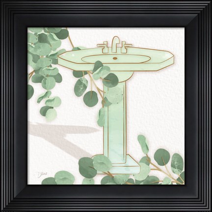 Framed Mint Sink 2 Print