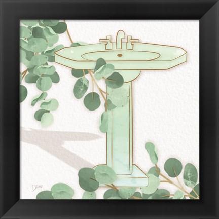 Framed Mint Sink 2 Print