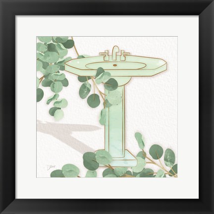 Framed Mint Sink 2 Print