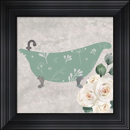 Framed Carefree Bath 1 Print