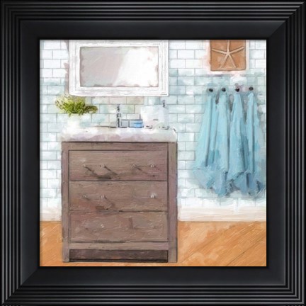 Framed Modern Bath 4 Print