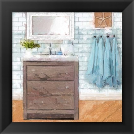 Framed Modern Bath 4 Print