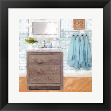 Framed Modern Bath 4 Print