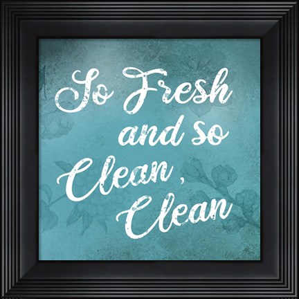 Framed Aqua So Frush Print
