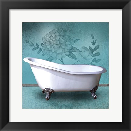 Framed Aqua Tub Print