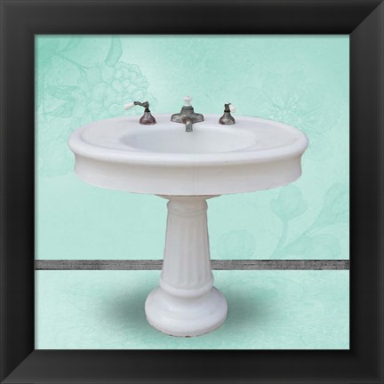 Framed Mint Sink Print