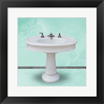 Framed Mint Sink Print