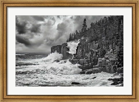 Framed Noreaster at Otter Cliff Print