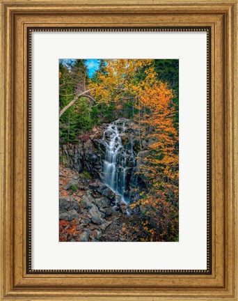 Framed Hadlock Falls on an Autumn Day Print