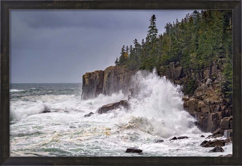 Framed Autumn Storm in Acadia Print