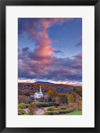 Framed Autumn Dusk at Stowe Print